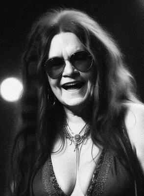 Musician Rights Managed Images - Janis Joplin, Music Legend Royalty-Free Image by Esoterica Art Agency
