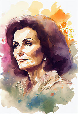Purely Purple Rights Managed Images - Loretta Lynn Watercolour Royalty-Free Image by Tim Hill