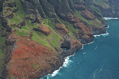Golfing Royalty Free Images - Na Pali Aerial Royalty-Free Image by Steven Lapkin