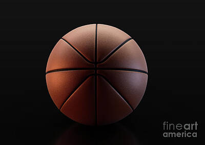 Global Design Shibori Inspired - Orange Basketball by Allan Swart