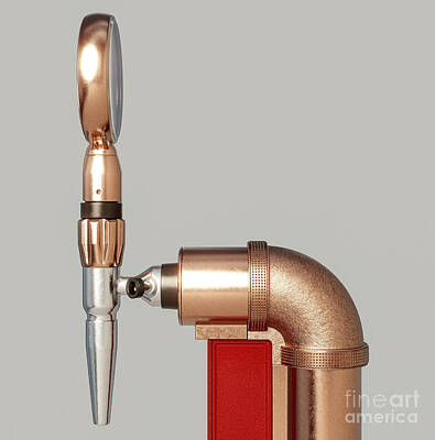 Steampunk Royalty Free Images - Steampunk Copper Beer Tap Royalty-Free Image by Allan Swart