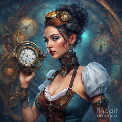 Steampunk Royalty-Free and Rights-Managed Images - Steampunk Portrait by Ian Mitchell