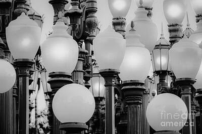 Sultry Plants Rights Managed Images - Urban Light at LACMA Los Angeles California USA in black and white  Royalty-Free Image by Tim LA