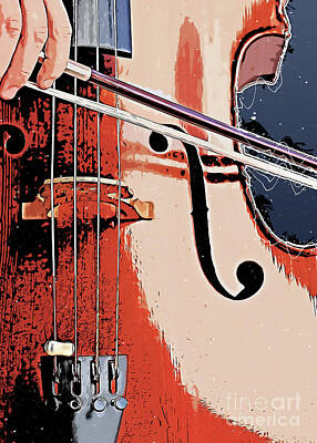 Music Digital Art - Violin music art #violin #music by Justyna Jaszke JBJart