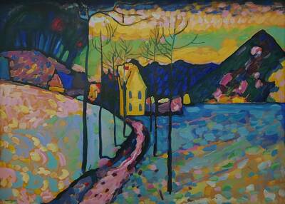 Plan Royalty-Free and Rights-Managed Images - Winter Landscape by Wassily Kandinsky by Mango Art