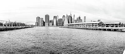 Adventure Photography Rights Managed Images - New York City Skyline On A Cloudy Day Royalty-Free Image by Alex Grichenko