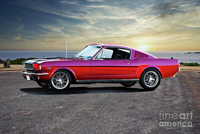 Digital Animal Illustrations Aaron Blaise - 1965 Ford Mustang 289 Fastback by Dave Koontz