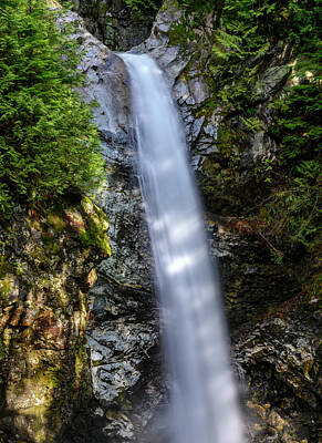 Priska Wettstein Land Shapes Series - Beautiful waterfall in Spring. by Judit Dombovari