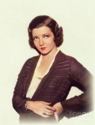 1920s Flapper Girl - Claudette Colbert, Movie Legend by Esoterica Art Agency