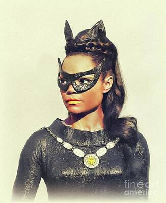 Celebrities Painting Royalty Free Images - Eartha Kitt, Hollywood Legend Royalty-Free Image by Esoterica Art Agency