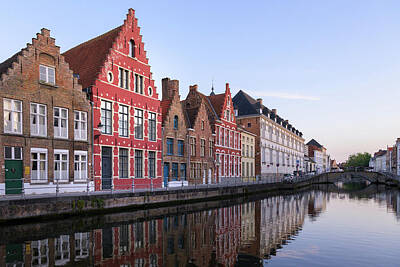 Dainty Chairs Fashions Sketches Royalty Free Images - Langerei canal in Bruges at dawn in summer Royalty-Free Image by Stefan Rotter