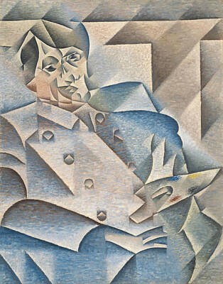 Portraits Paintings - Portrait Of Pablo Picasso by Juan Gris by Mango Art