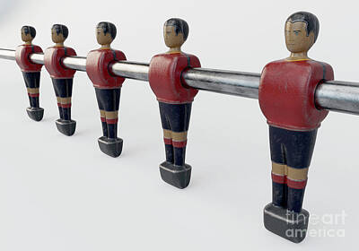 Football Digital Art - Spain Foosball Team by Allan Swart