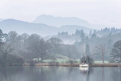 Typographic World Royalty Free Images - Stunning peaceful landscape image of misty Spring morning over W Royalty-Free Image by Matthew Gibson
