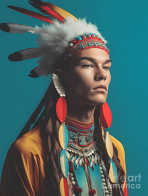 Royalty-Free and Rights-Managed Images - Youth  from  Tunica    Biloxi  Tribe  USA  exremely  by Asar Studios by Celestial Images