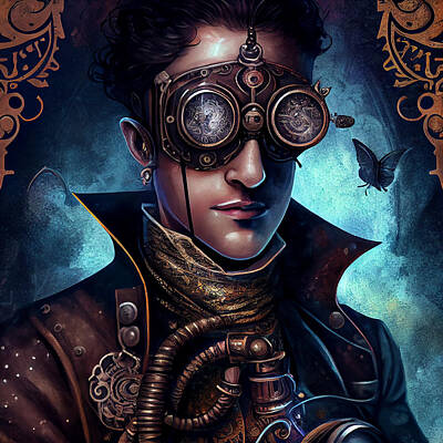 Steampunk Royalty-Free and Rights-Managed Images - Steampunk In Old London Town by Stephen Smith Galleries