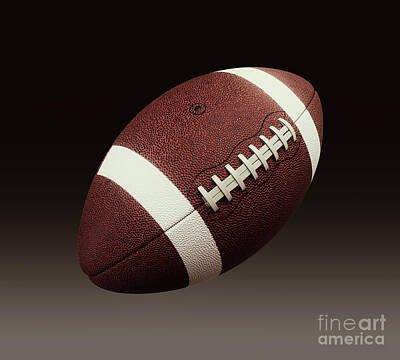 Landmarks Digital Art Royalty Free Images - American Football Ball Royalty-Free Image by Allan Swart