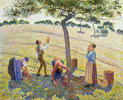 Royalty-Free and Rights-Managed Images - Apple Harvest  by Camille Pissarro
