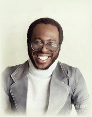 Jazz Painting Royalty Free Images - Curtis Mayfield, Music Legend Royalty-Free Image by Esoterica Art Agency