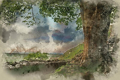 Anne Geddes For The Nursery - Digital watercolor painting of Beautiful landscape image of Syca by Matthew Gibson