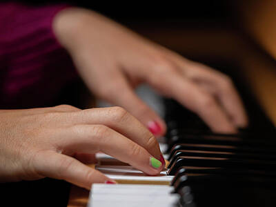 Jazz Photo Royalty Free Images - Hands of a girl playing the piano Royalty-Free Image by Stefan Rotter