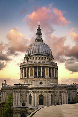 Bonneville Racing - Sunset over St. Pauls Cathedral in London by James Byard