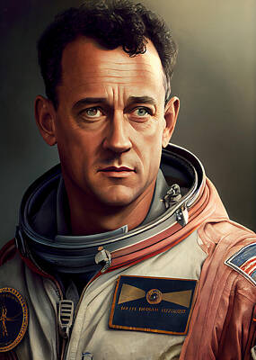Actors Mixed Media - Tom Hanks Apollo 13 by Stephen Smith Galleries