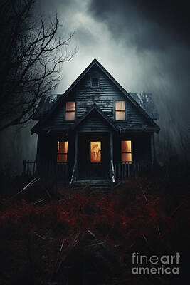 Wildlife Cabin - Horror Scene Artwork hyperrealistic photography by Asar Studios by Celestial Images
