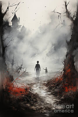 Misty Fog - Horror Scene Artwork hyperrealistic photography by Asar Studios by Celestial Images