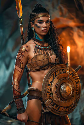 Typographic World - Amazon Warrior Women  by Tim Hill