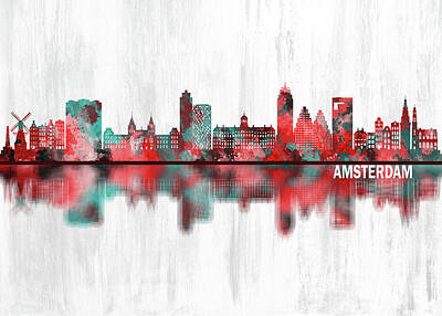 Target Threshold Coastal - Amsterdam Netherlands Skyline by NextWay Art
