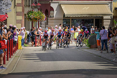 Athletes Photos - Athletes and escorts of the Tour de France Femmes passing Munster by Stefan Rotter