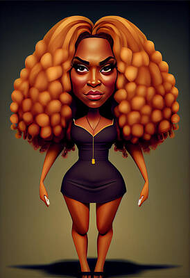 Royalty-Free and Rights-Managed Images - Beyonce Caricature by Stephen Smith Galleries
