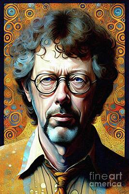 Staff Picks Judy Bernier Rights Managed Images - Eric Clapton, Music Legend Royalty-Free Image by Esoterica Art Agency