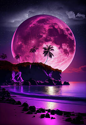 Target Project 62 Scribble - Full Moon over the Tropics by Scott Prokop