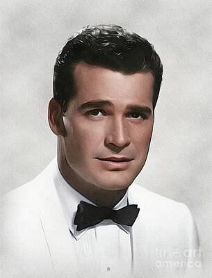 Airplane Paintings Royalty Free Images - James Garner, Hollywood Legend Royalty-Free Image by Esoterica Art Agency
