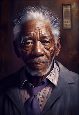 Actors Mixed Media - Morgan Freeman Shawshank Redemption by Stephen Smith Galleries