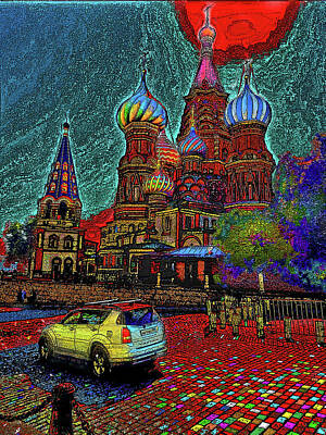Travel Pics Digital Art Royalty Free Images - Welcome to Moscow Royalty-Free Image by Andy i Za