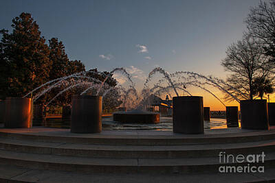 All Black On Trend - Waterfront Park Sunrise in Charleston South Carolina by Dale Powell