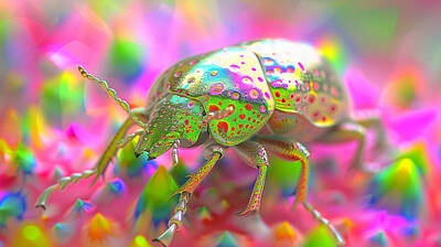 Abstract Royalty-Free and Rights-Managed Images - a scarab beetle  n the style of Alex Grey fra 6d9818b3-88e7-47c0-a9af-48417456e54e 0 by Romed Roni