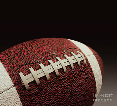 Football Royalty-Free and Rights-Managed Images - American Football Ball by Allan Swart