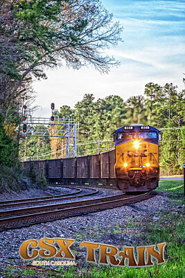 Modern Man Old Hollywood Royalty Free Images - CSX Train in South Carolina Royalty-Free Image by Gestalt Imagery