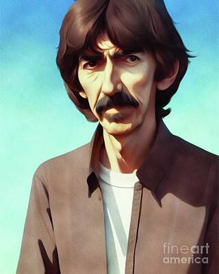 Jazz Royalty-Free and Rights-Managed Images - George Harrison, Music Legend by Esoterica Art Agency