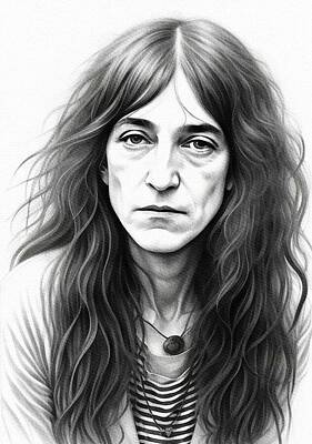 Actors Royalty-Free and Rights-Managed Images - Patti Smith, Music Legend by Sarah Kirk