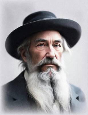 Celebrities Painting Royalty Free Images - Walt Whitman, Literary Legend Royalty-Free Image by Esoterica Art Agency
