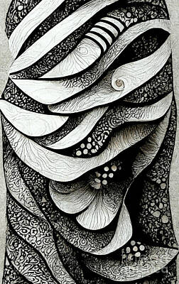 Negative Space Rights Managed Images - Zentangle Royalty-Free Image by Sabantha