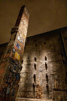 Water Droplets Sharon Johnstone - 911 Memorial Museum, NYC, Last Column 2 by John Twynam