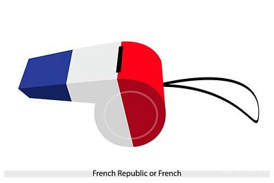 Football Drawings - A Beautiful Whistle of The French Republic by Iam Nee