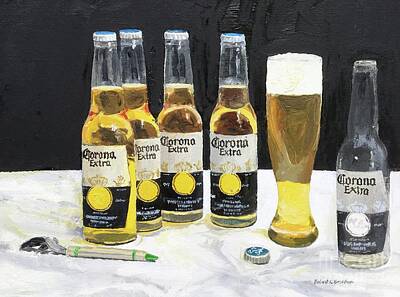 Beer Paintings - A Better Corona by Robert Bowden