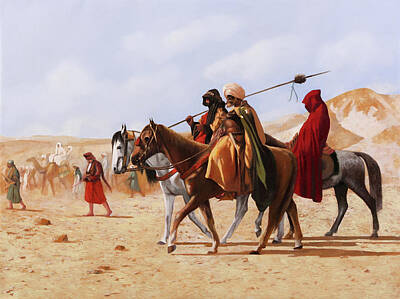 Royalty-Free and Rights-Managed Images - A Cavallo Nel Deserto by Guido Borelli